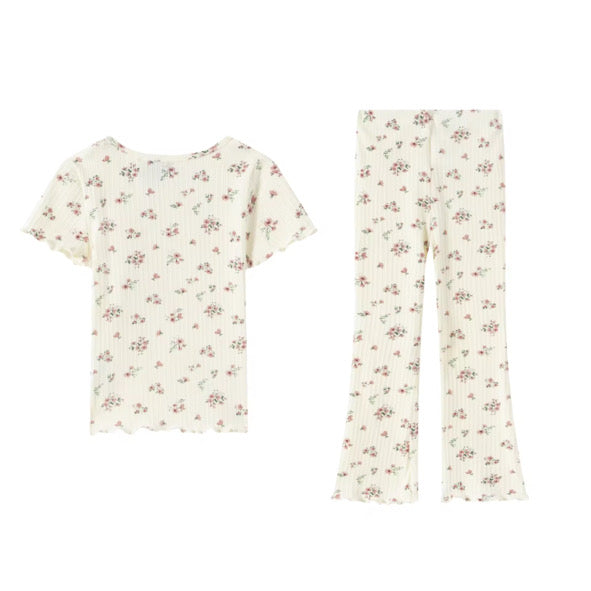 Ivory floral flare set