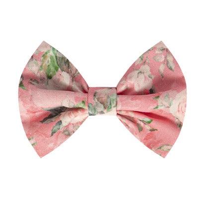 Pink floral tie back hair accessory
