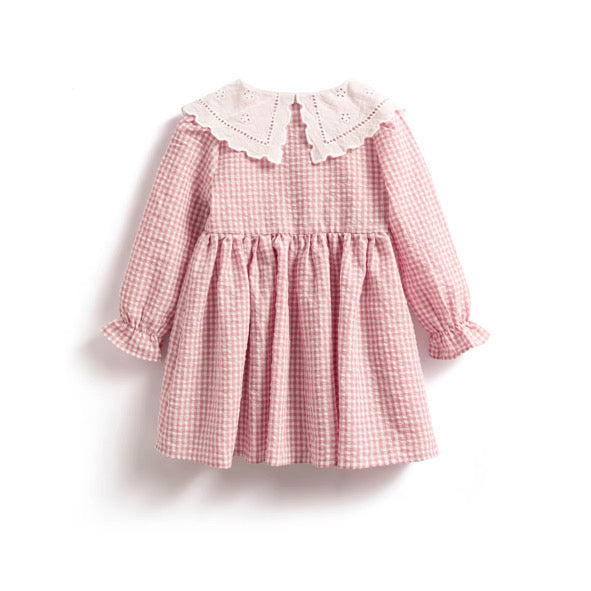 Blush gingham dress