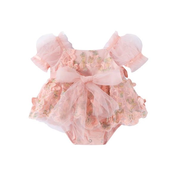 Butterfly kisses romper (pink)