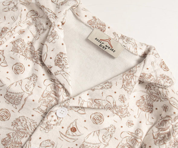 Ocean princess buttoned pyjamas