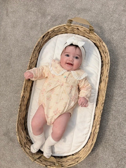 Darling bow lace romper