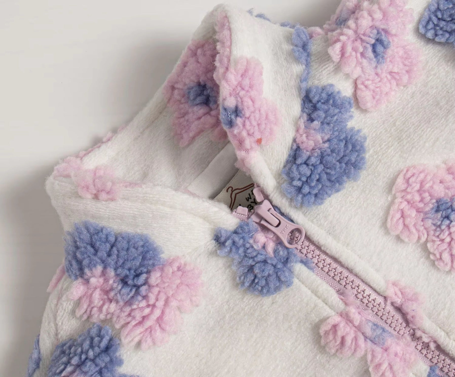 Lilac floral teddy jacket