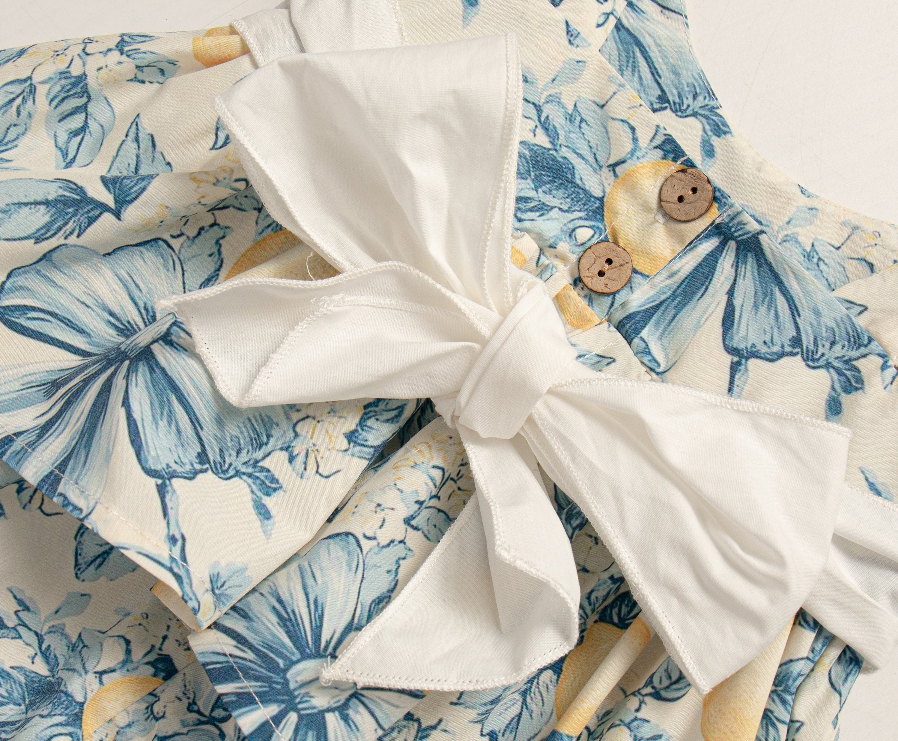 Lemon fields tie back romper
