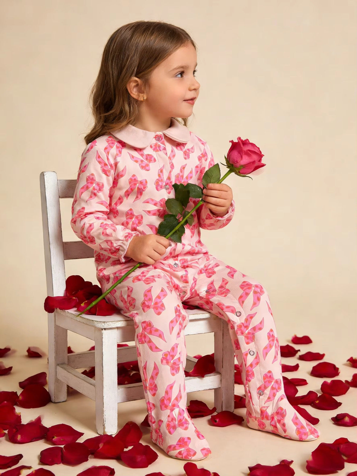 Bows & hearts sleepsuit