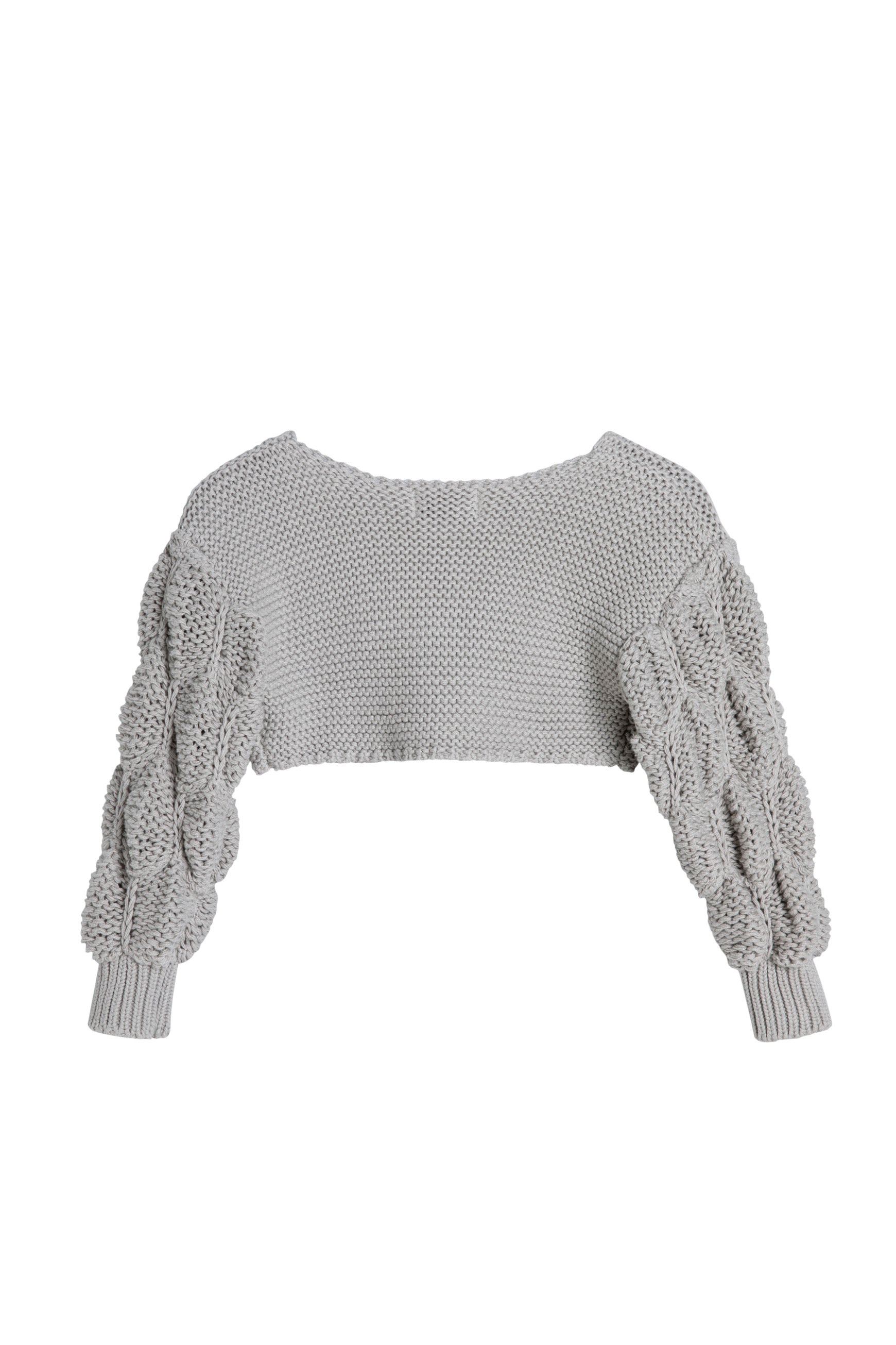 Grey knitted bolero