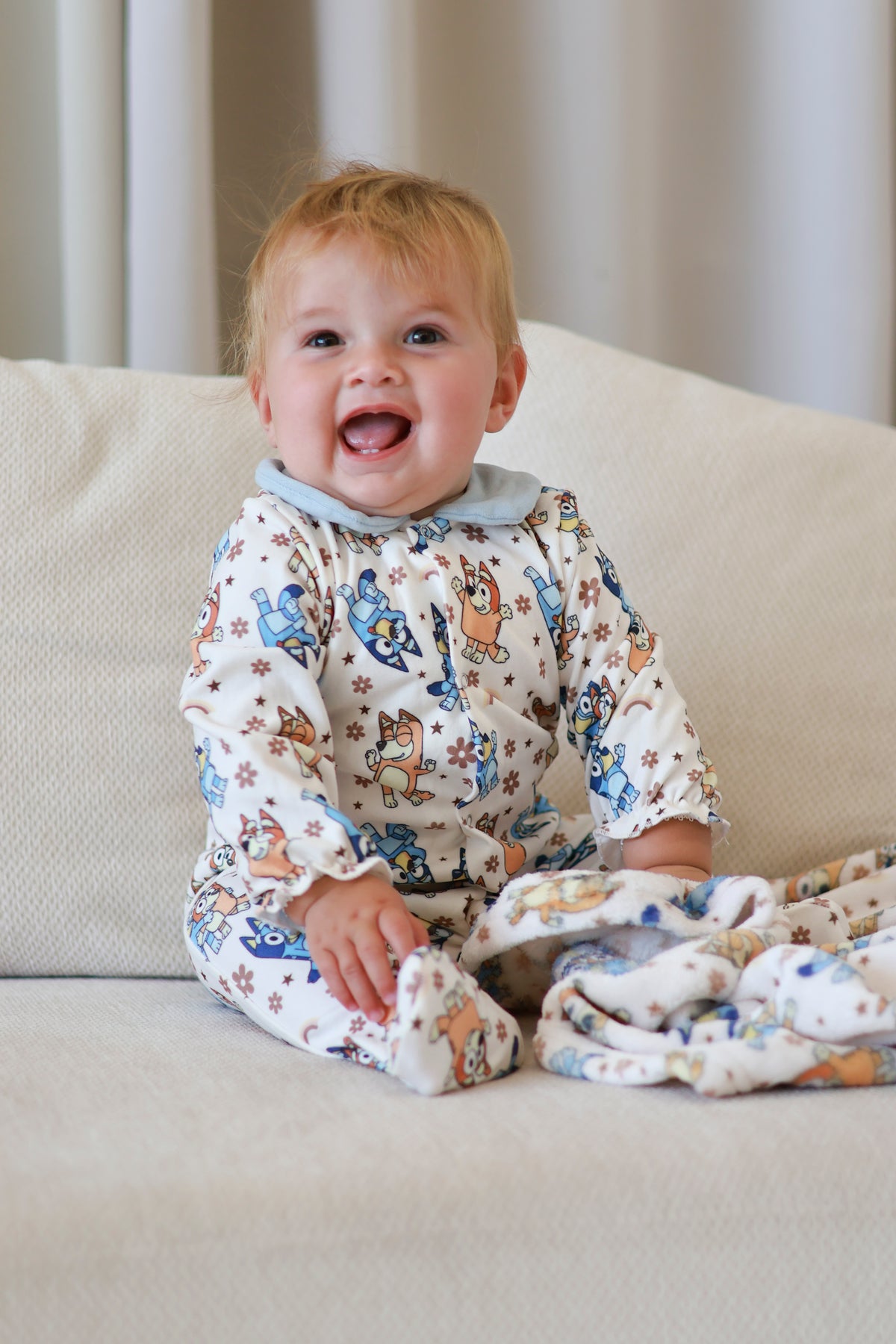 Blue dog sleepsuit