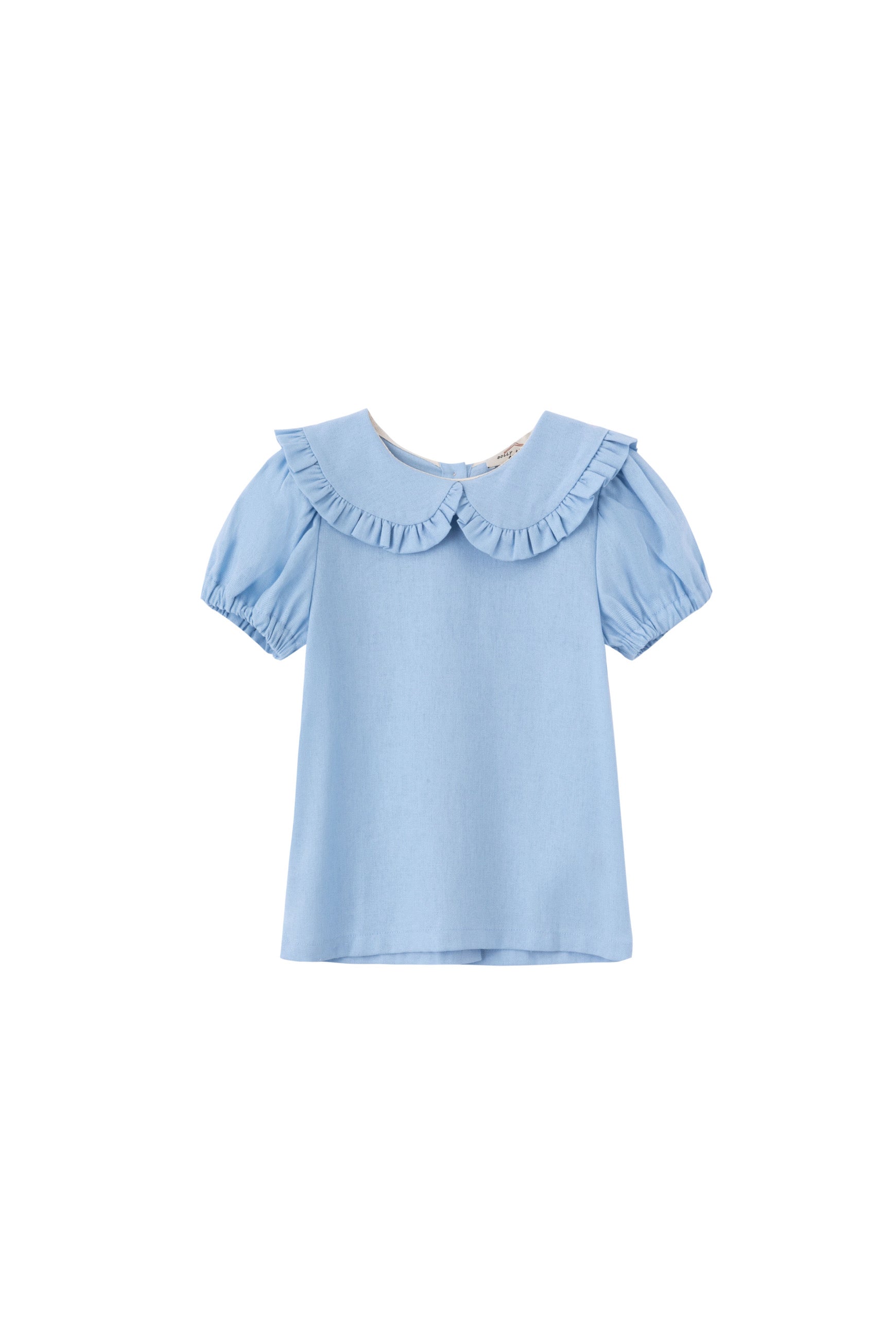 Short sleeve frill collar blouse