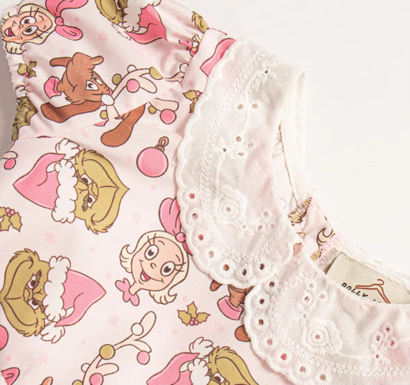 He’s a mean one tie back dress