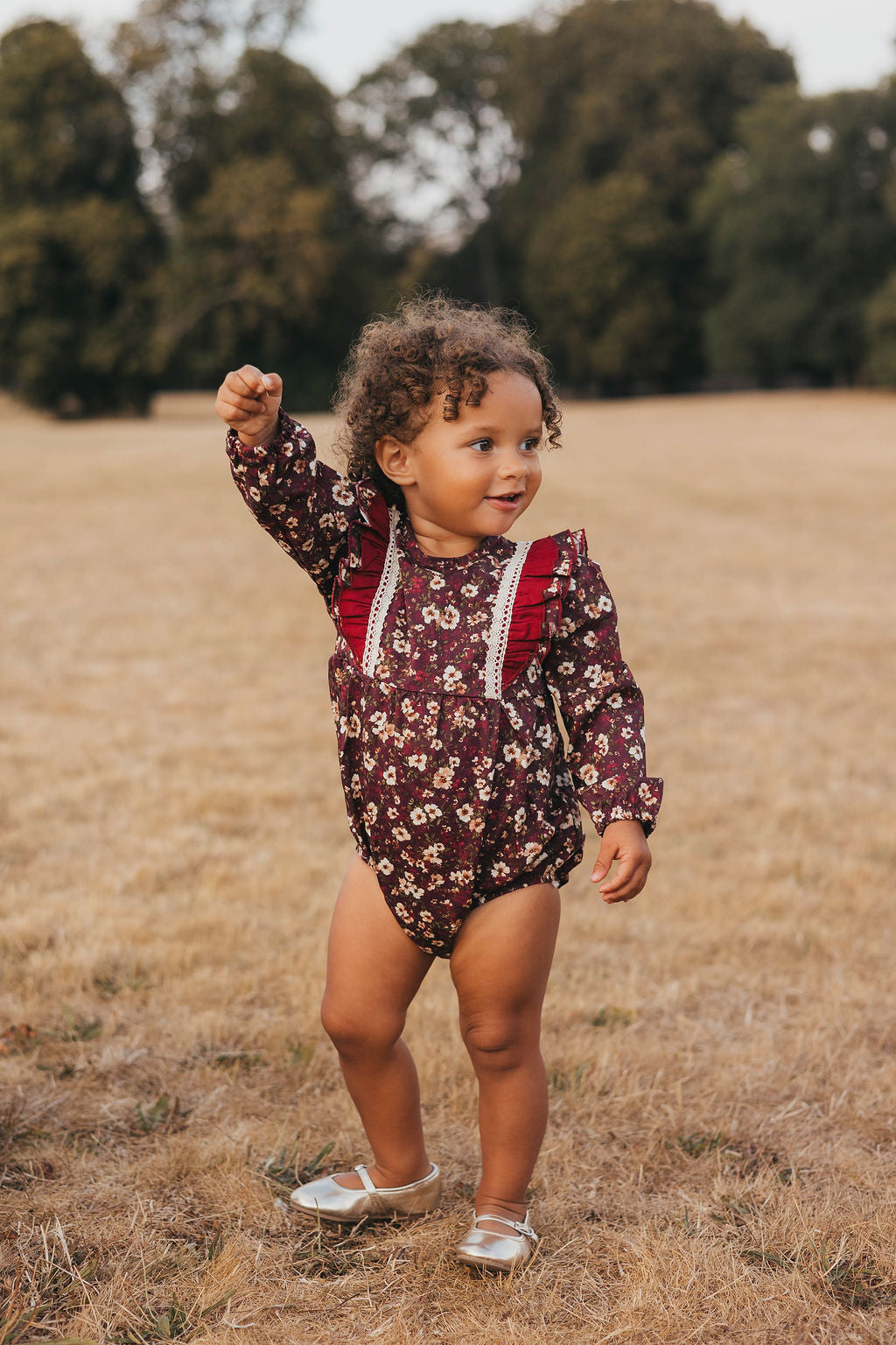 Mulberry tie back romper (coming soon)