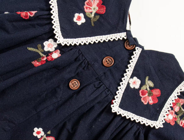 Violet brushed cotton romper