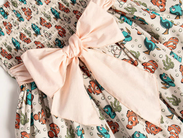 Just keep swimming tie back dress