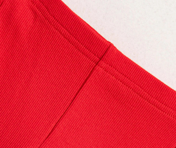 Red valentines flare leggings