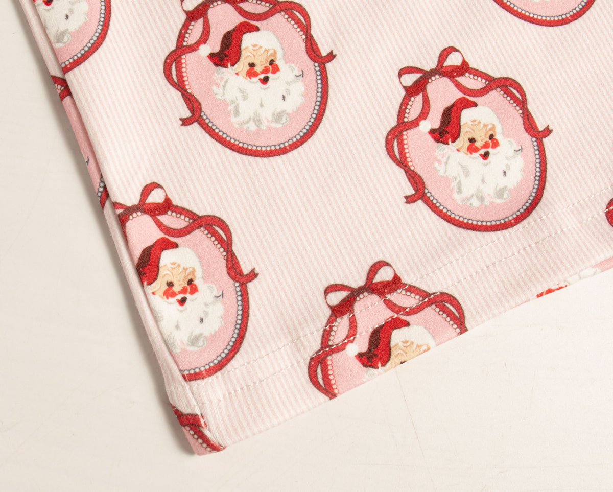 Santa pink stripe pyjamas