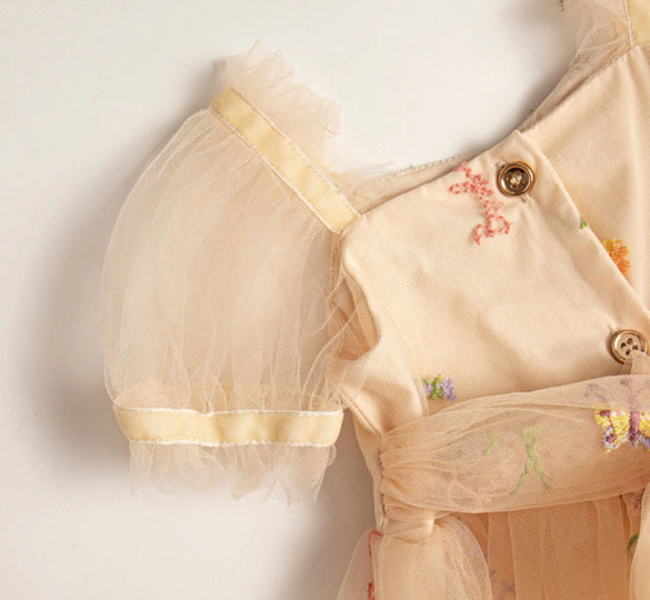 Floral daise tulle romper