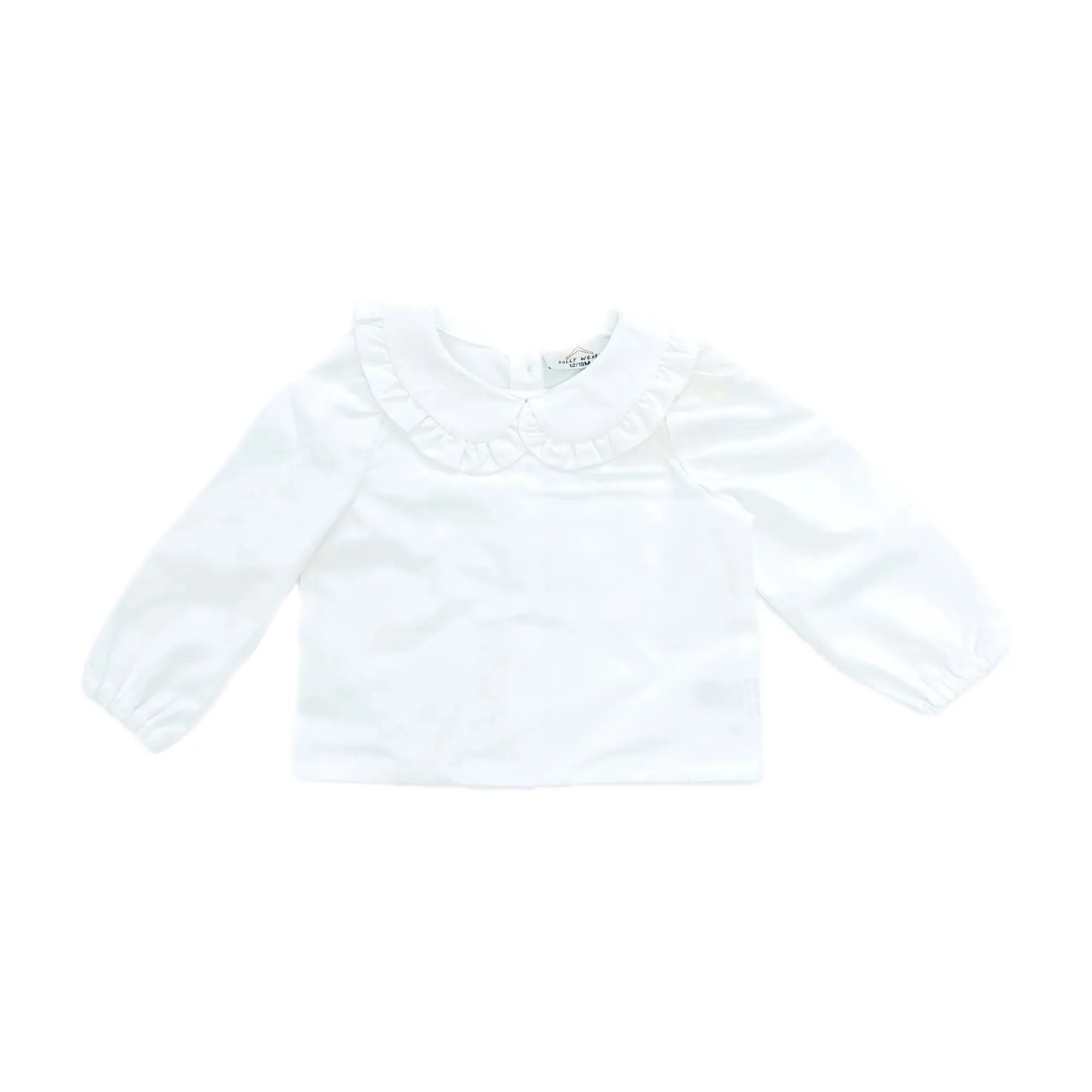 Frill collar long sleeve blouse