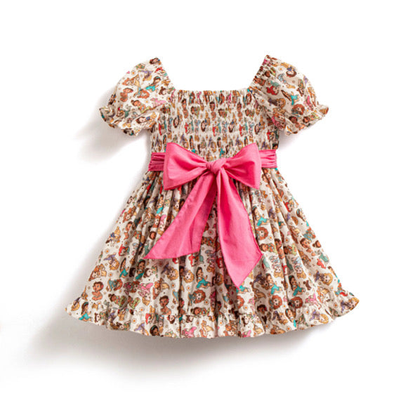 Baby girl gang tie back dress