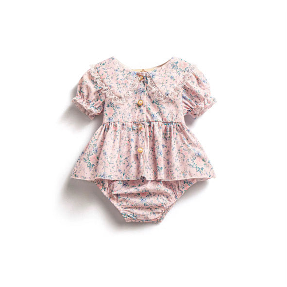 Maya pearl buttoned romper