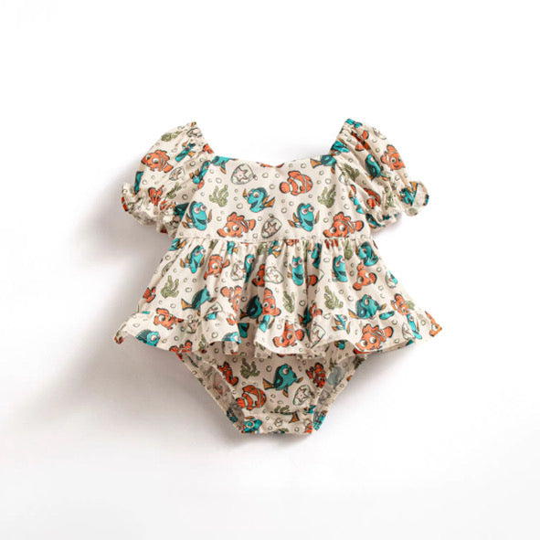 Just keep swimming tie back romper