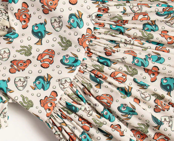 Just keep swimming tie back romper