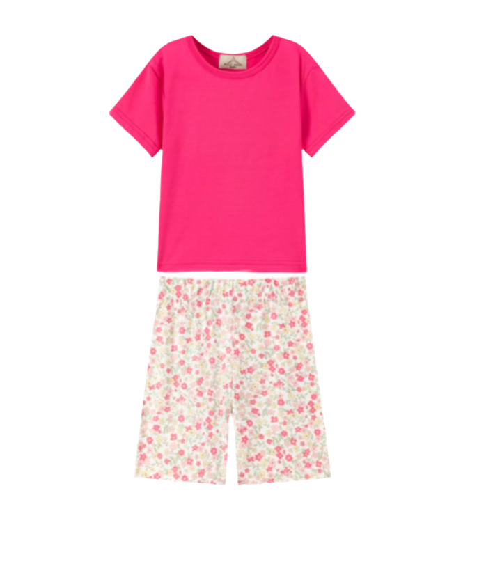 Fuchsia pink cycling set