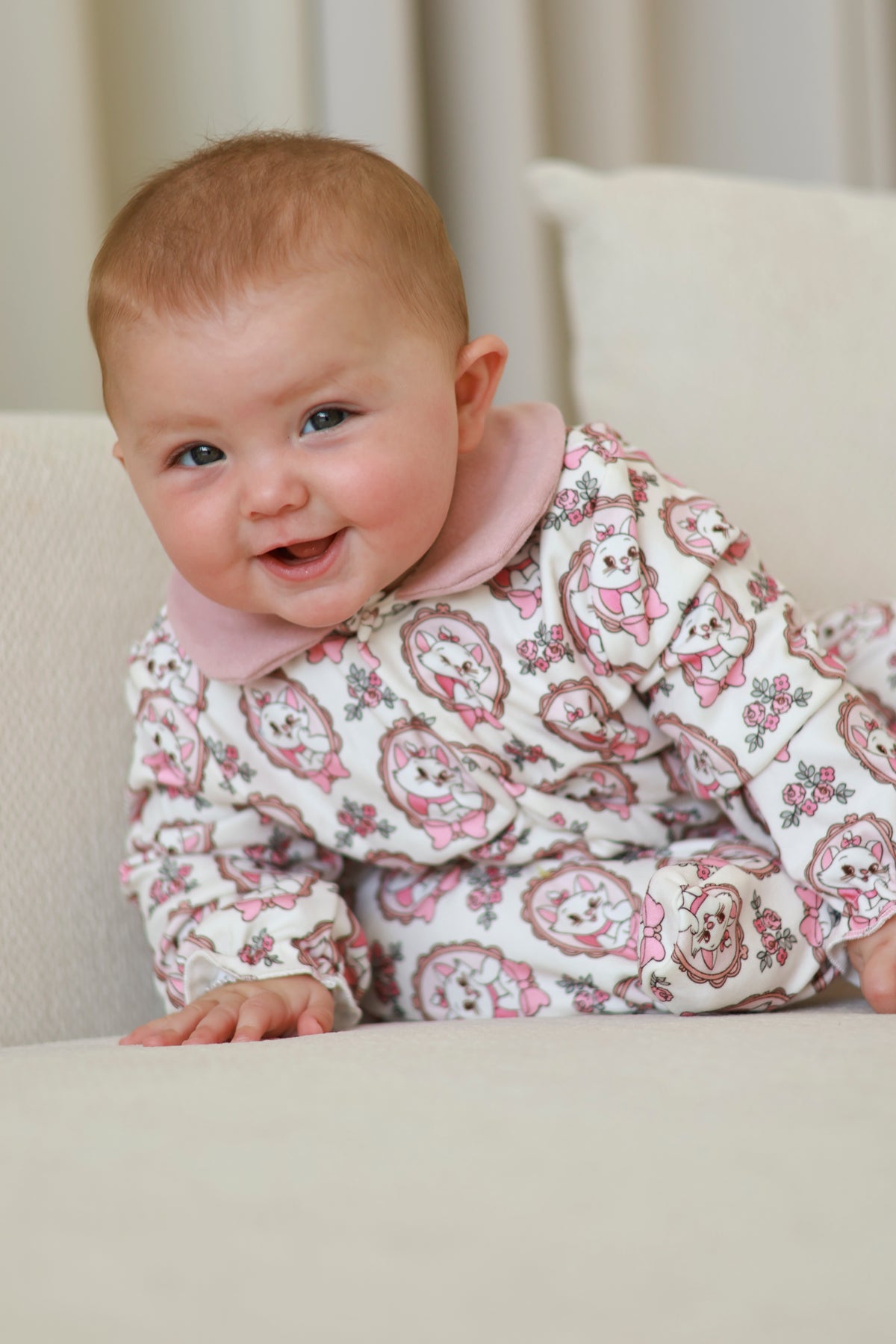Pink kitty sleepsuit