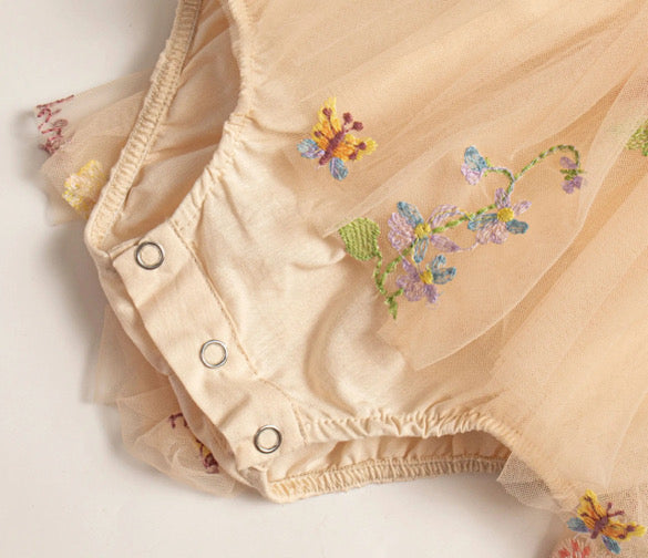 Floral daise tulle romper