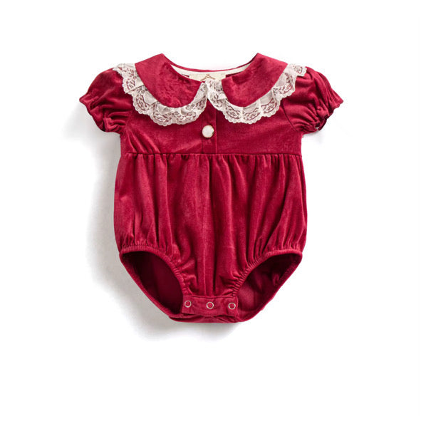 Ruby velvet romper