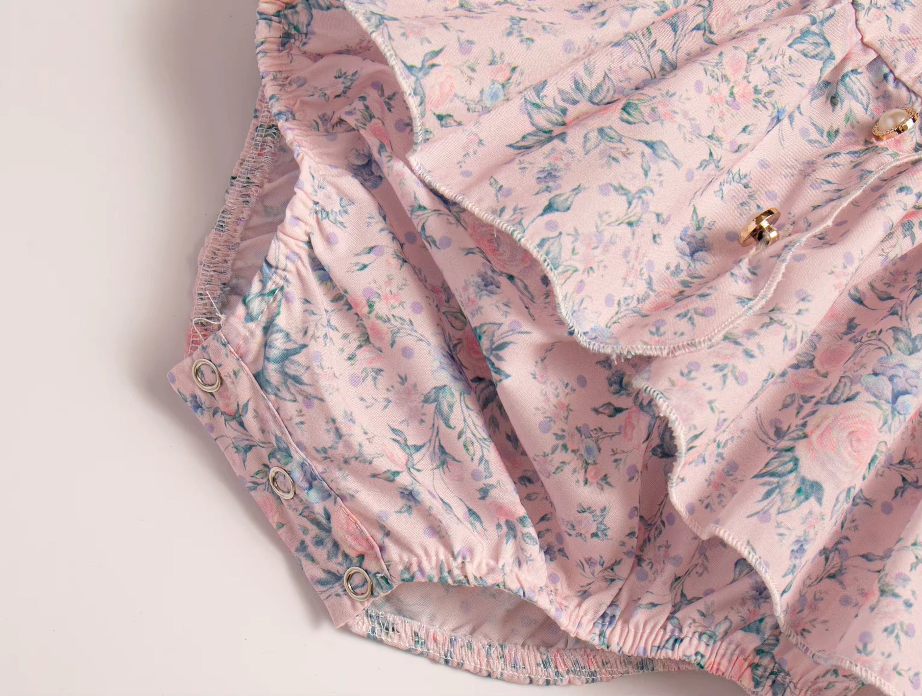 Maya pearl buttoned romper