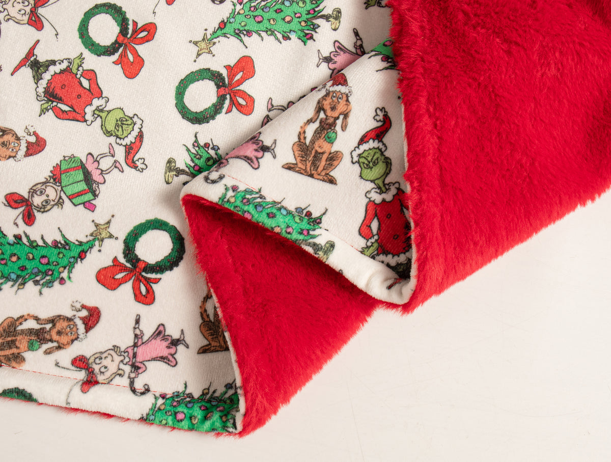 Mean one red fleece lined blanket