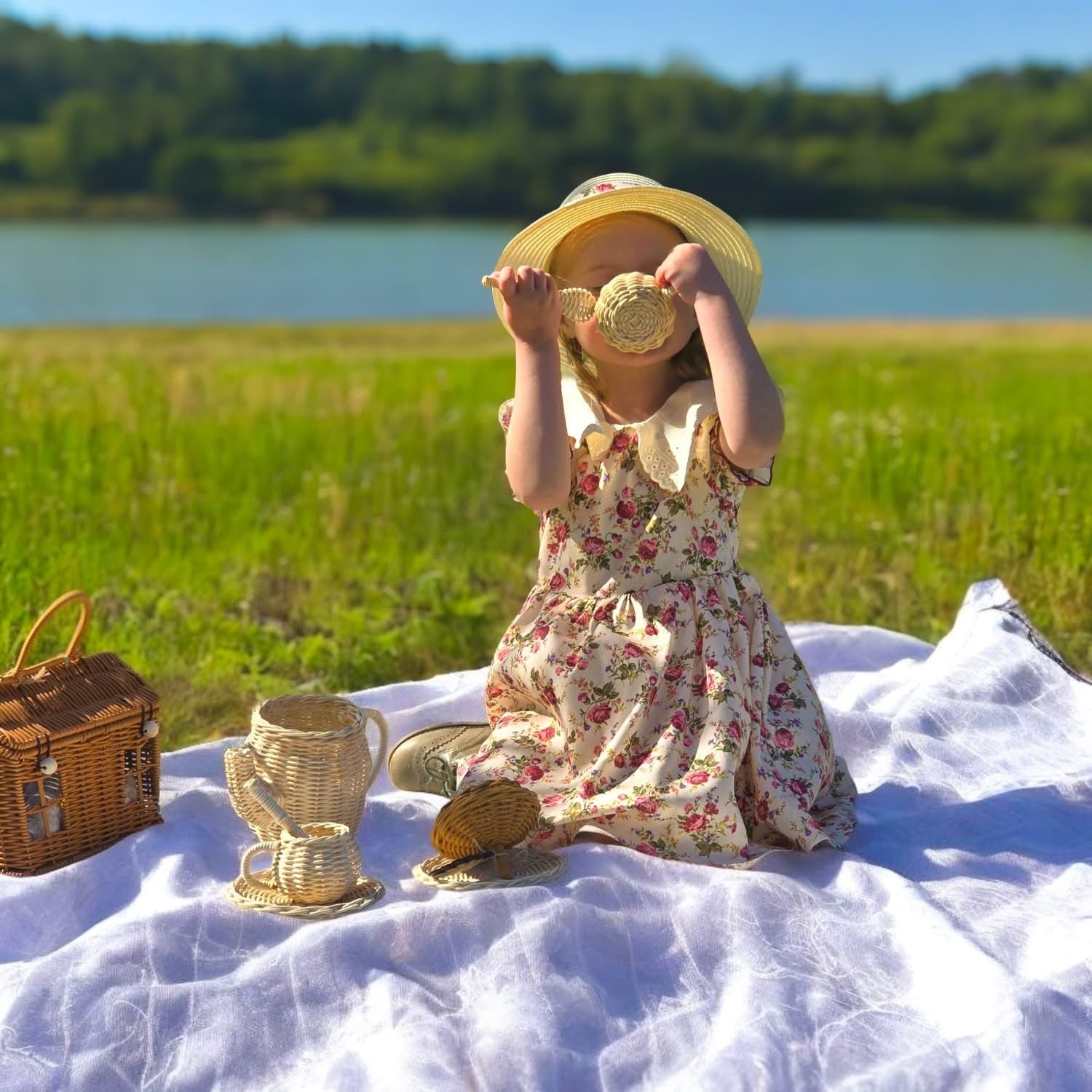 Vintage woodland rose dress