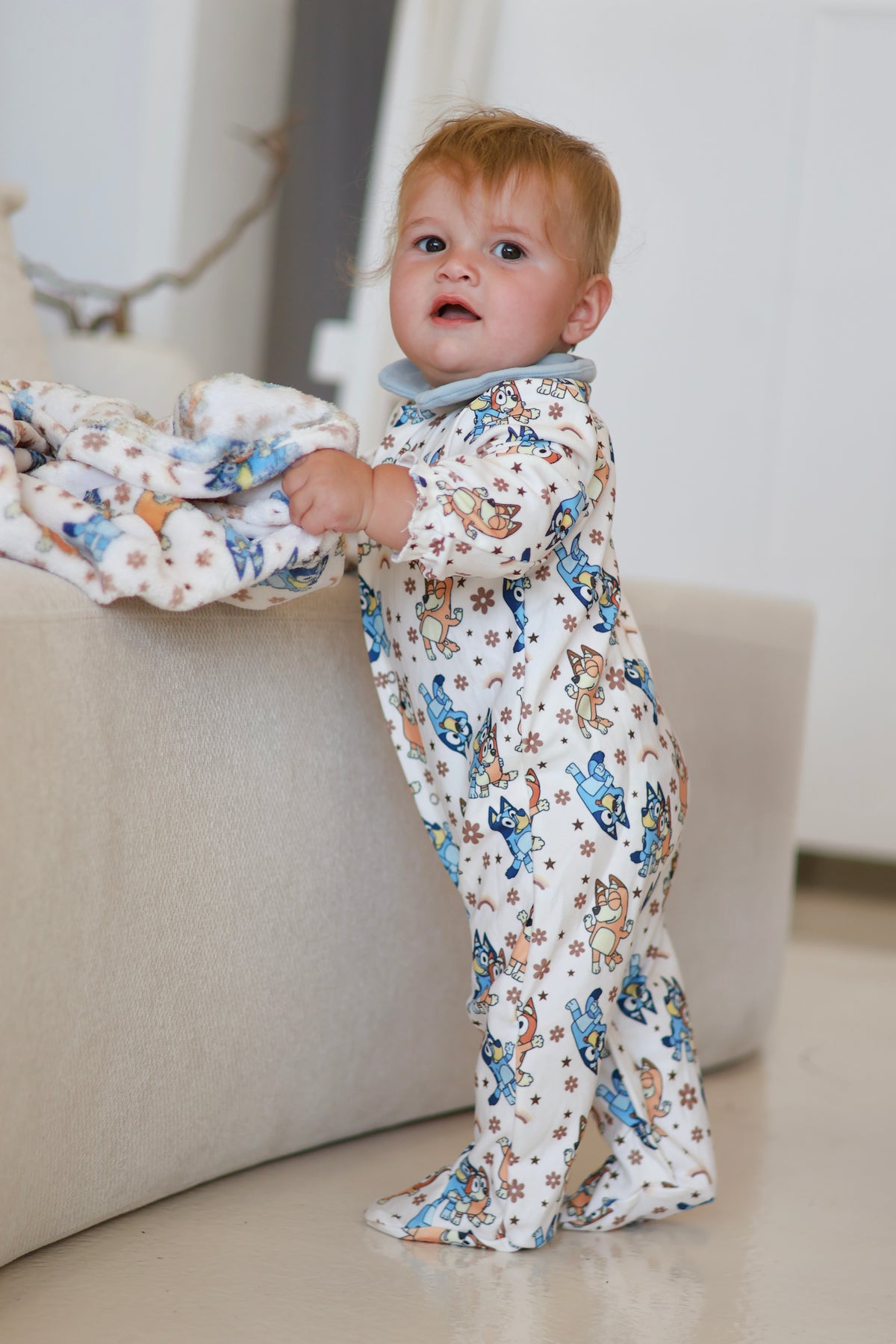 Blue dog sleepsuit