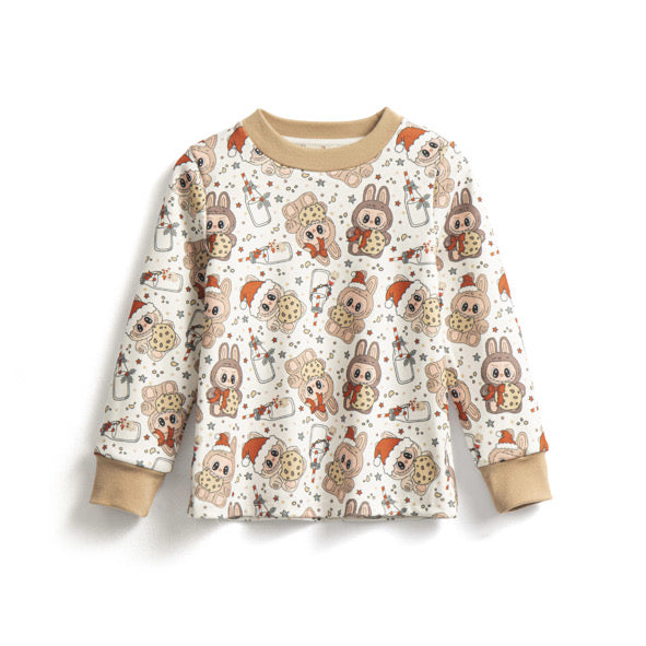 Monsters Christmas cookies & milk unisex pyjamas