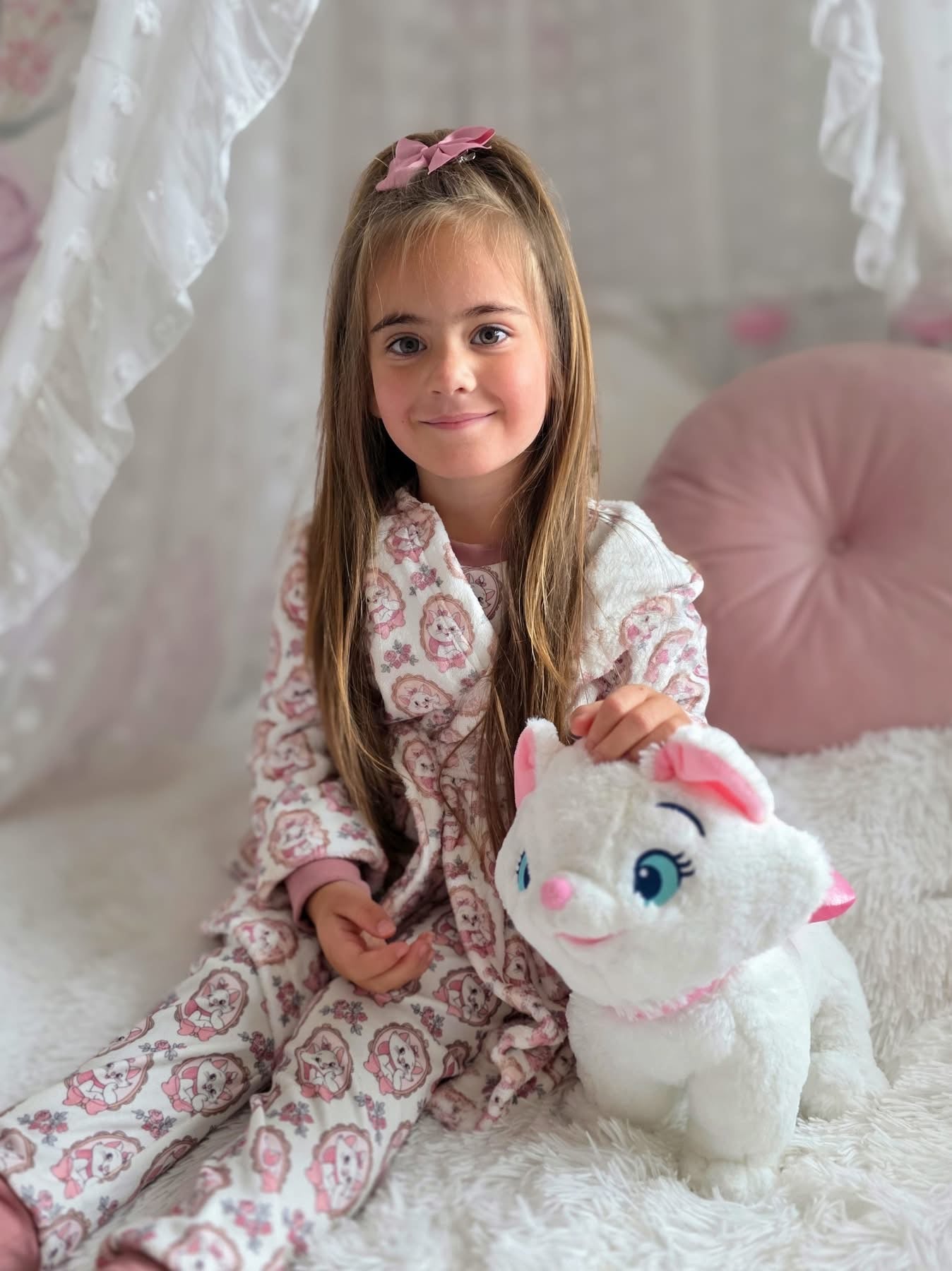 Pink kitty dressing gown