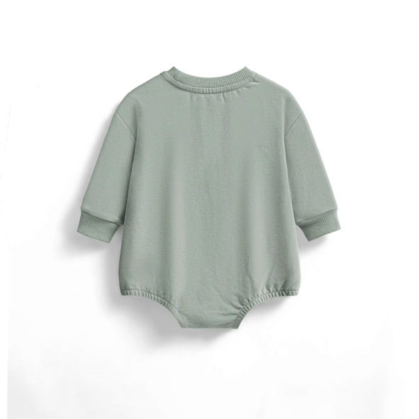 Monster sweatshirt romper