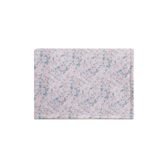 Blue grey floral blanket