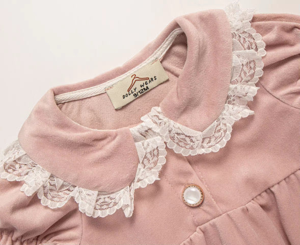 Marshmallow velvet romper