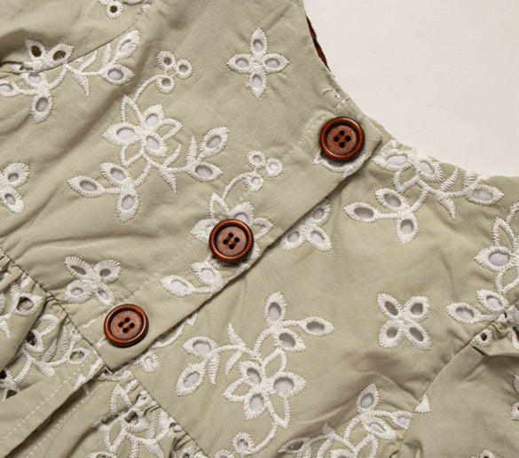 Sage green anglaise romper