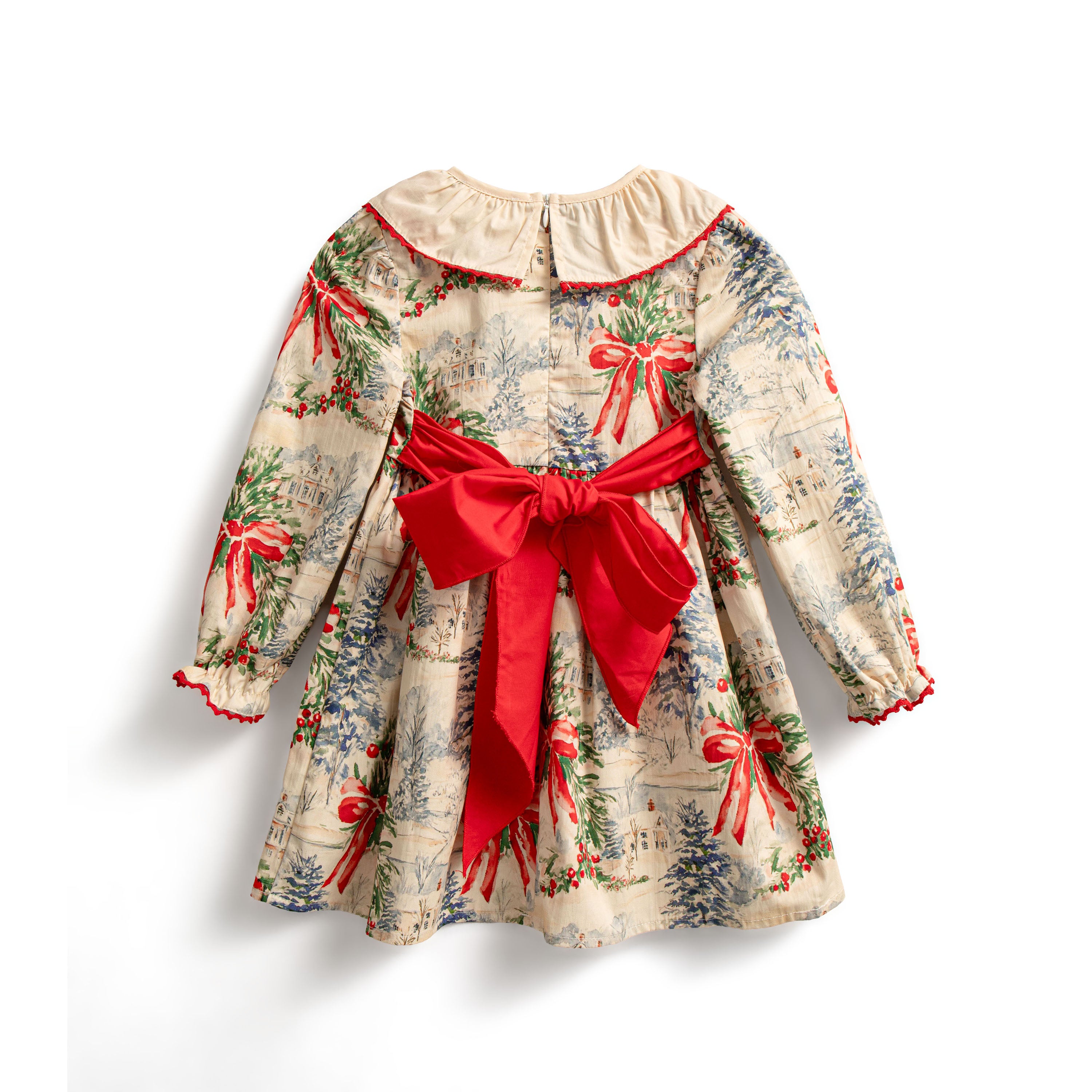 Winter cottage tie back dress