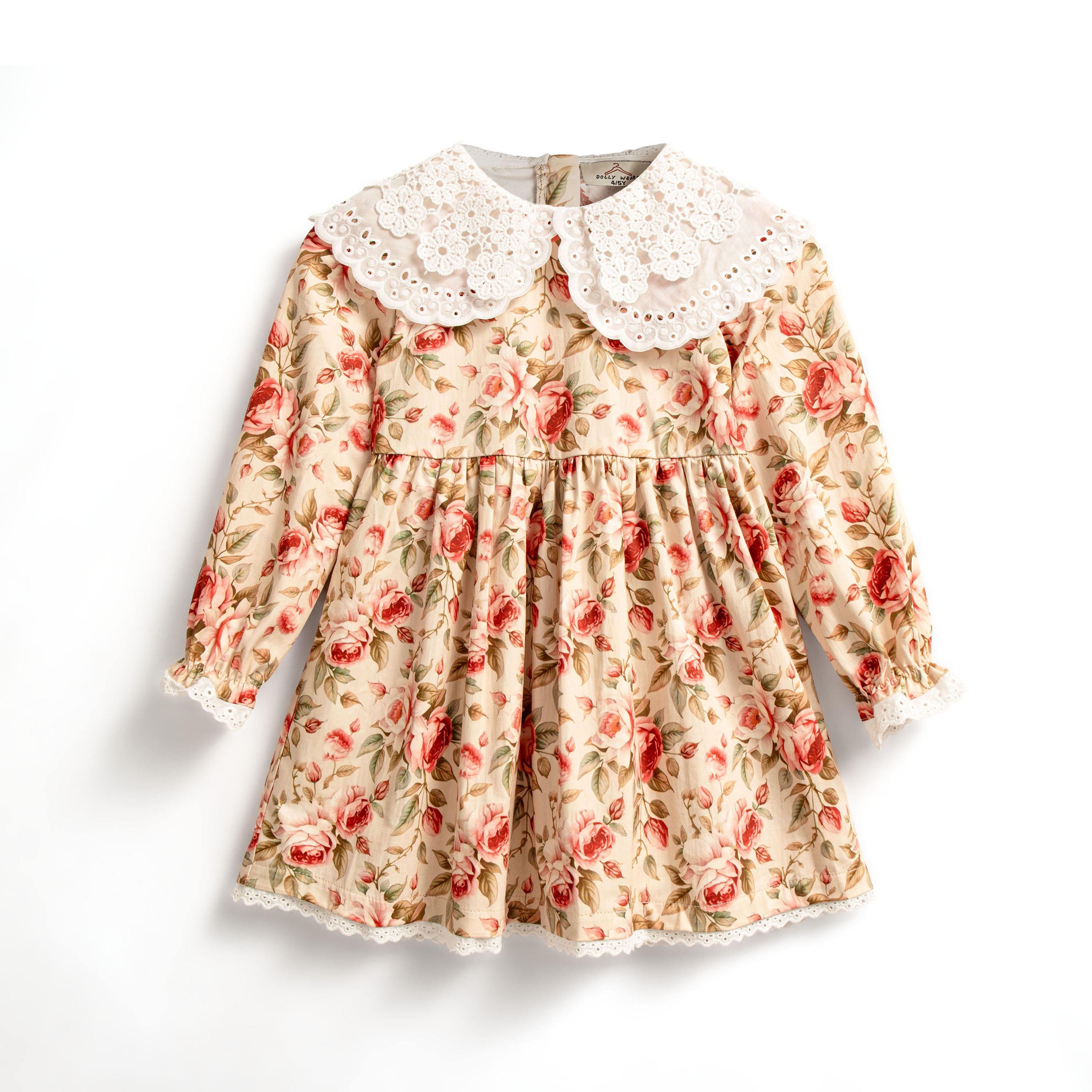 English rose double collared dress(coming soon)