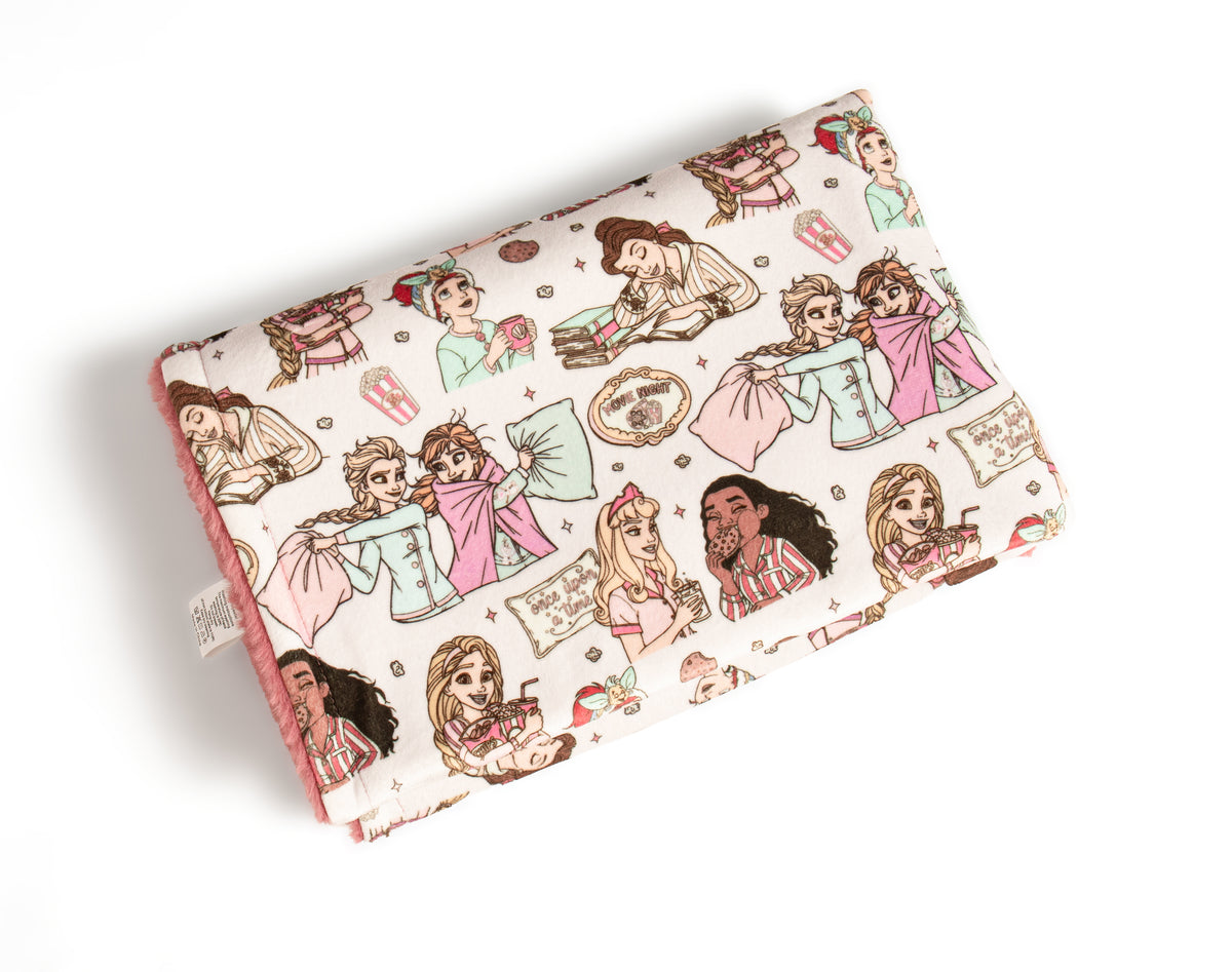 Princess sleepover fleece lined blanket