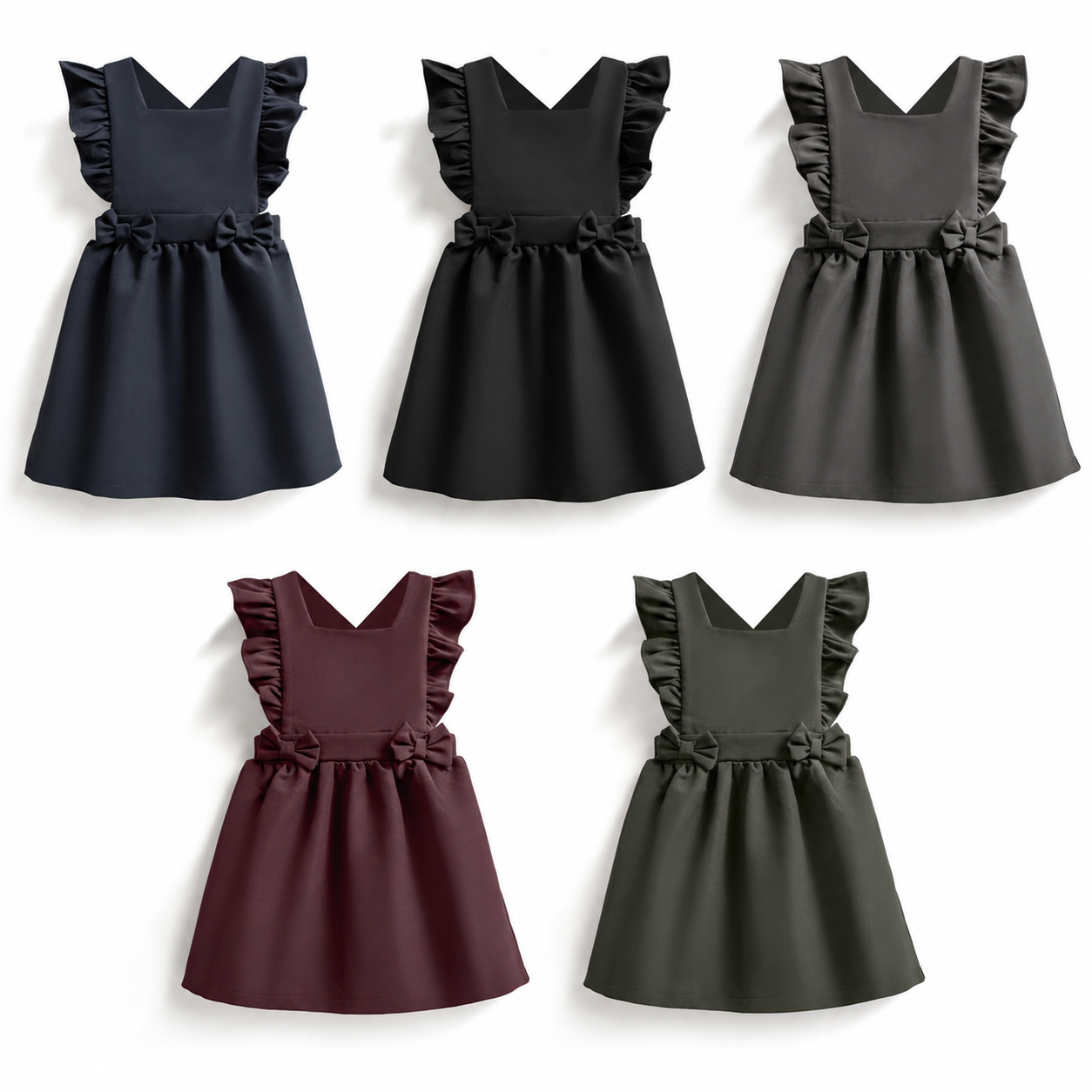 School pinafore bow dress