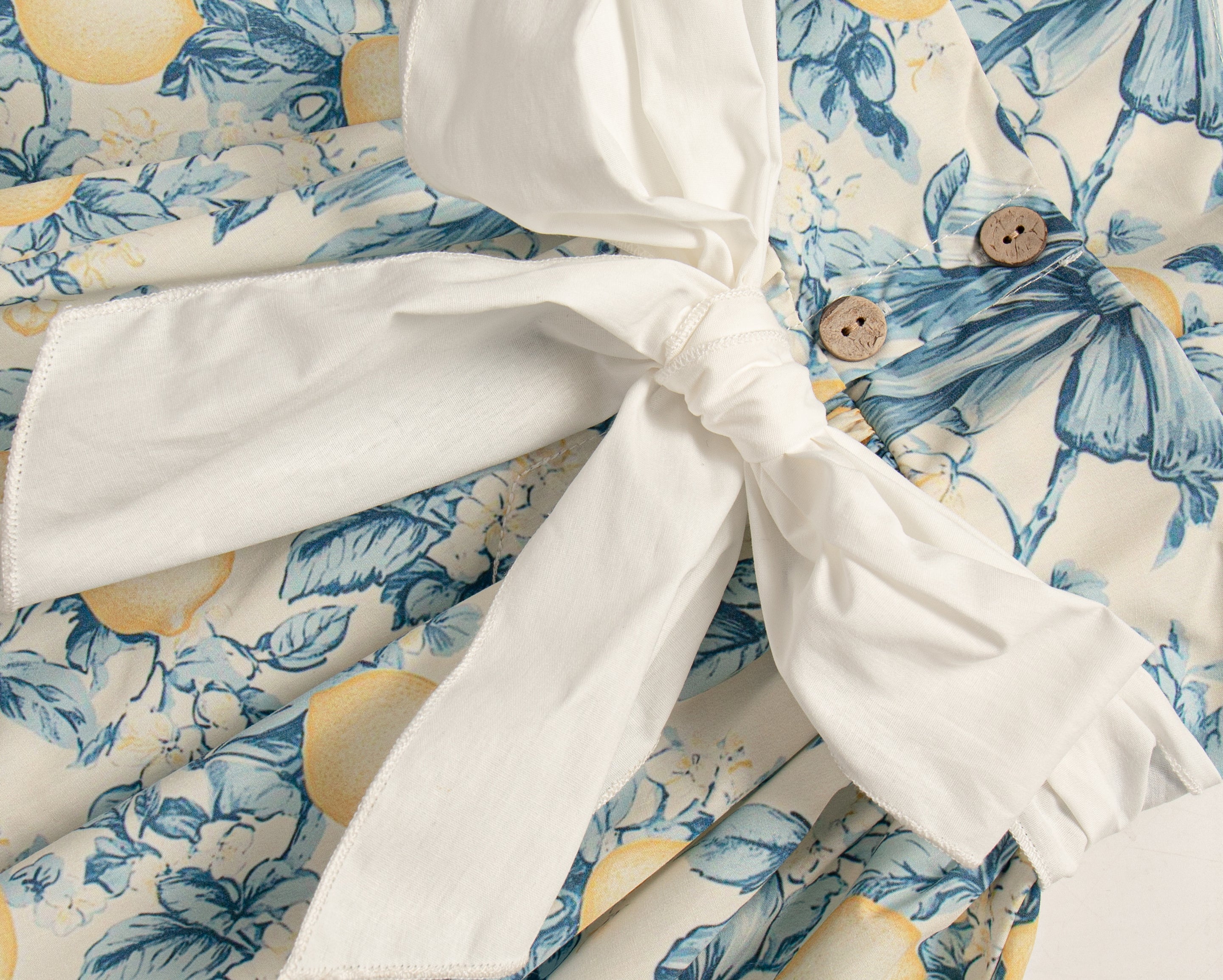 Lemon fields tie back dress