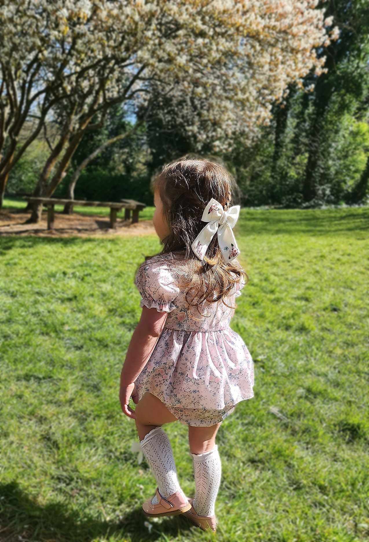 Maya pearl buttoned romper