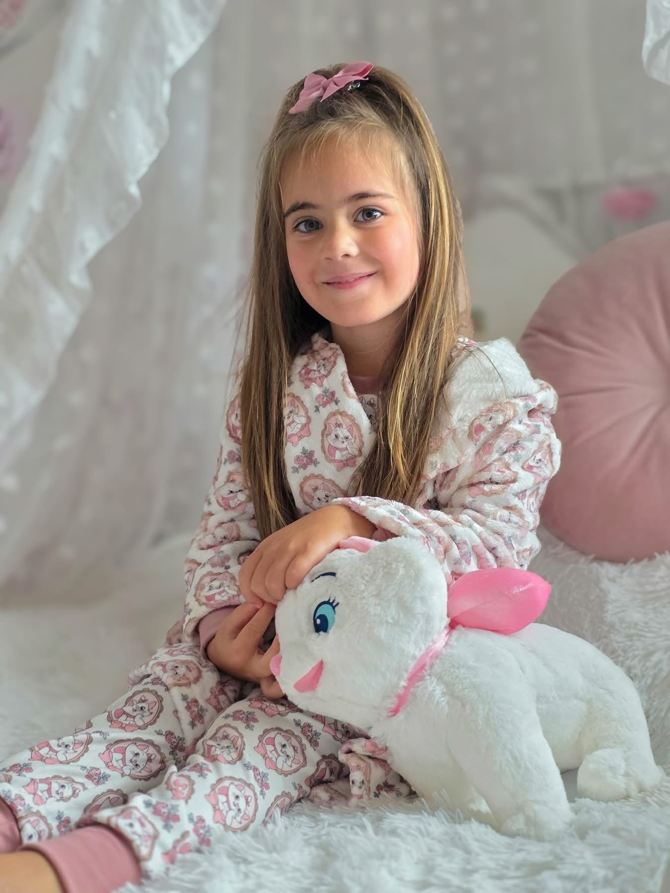 Pink kitty dressing gown