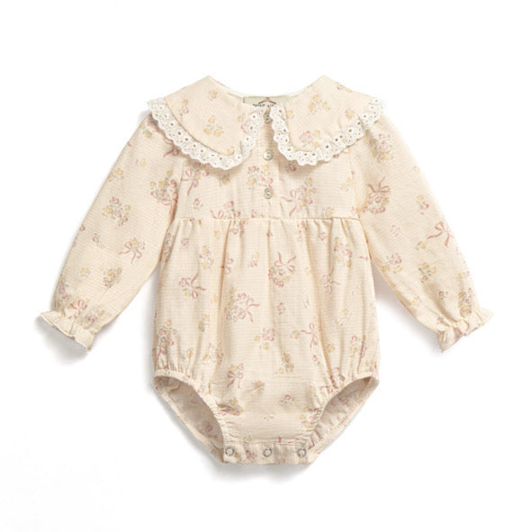 Darling bow lace romper