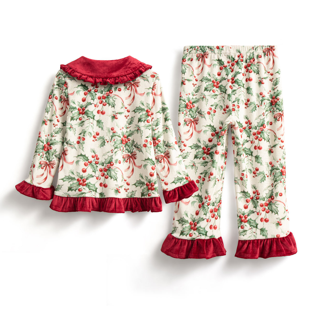 Holly berry buttoned pyjamas