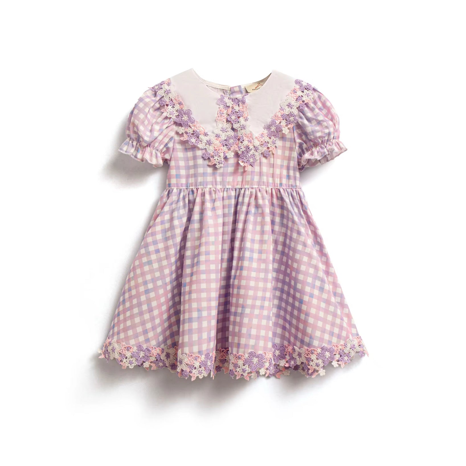 Lilac daise gingham dress