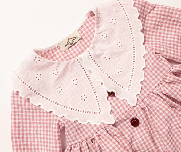 Blush gingham two piece