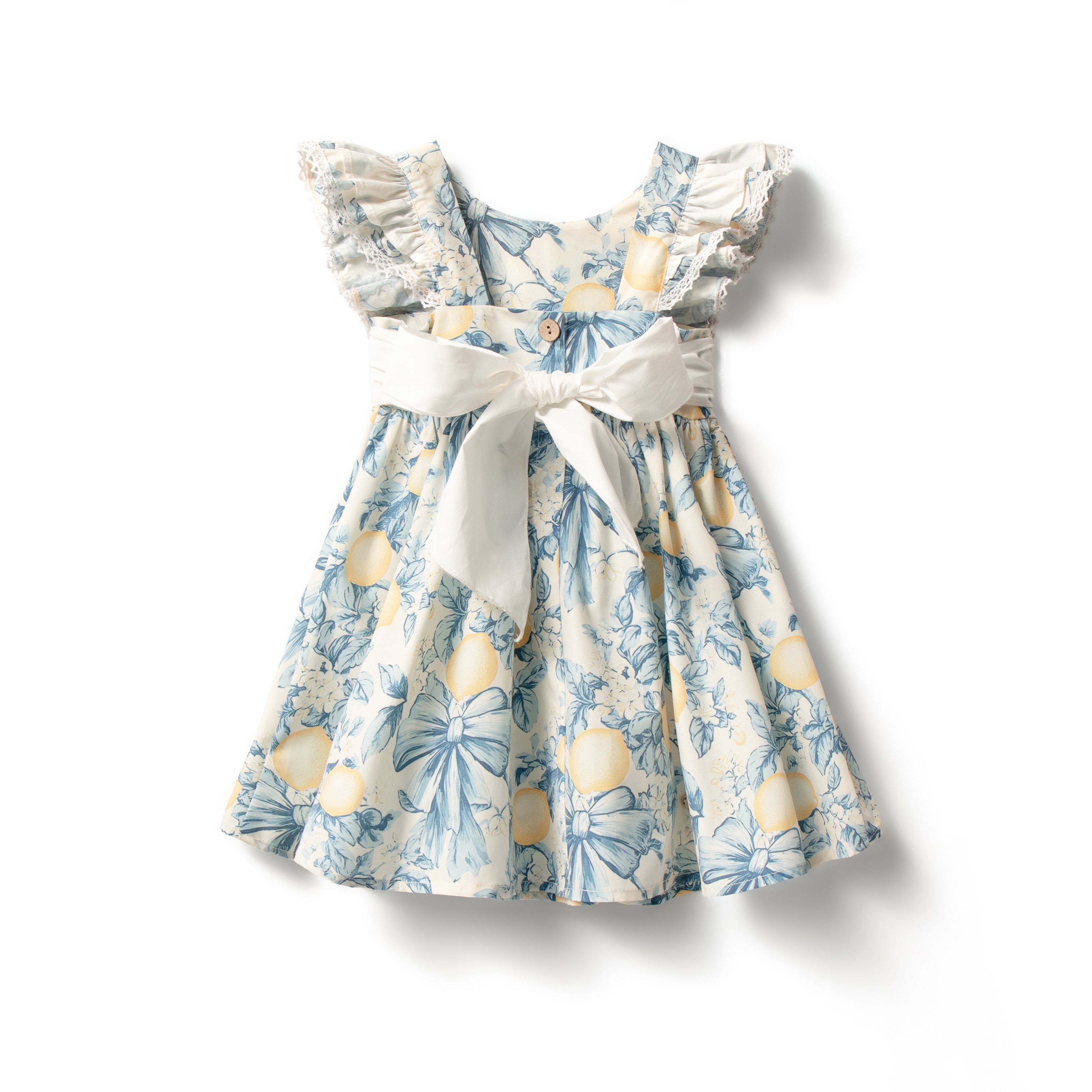 Lemon fields tie back dress